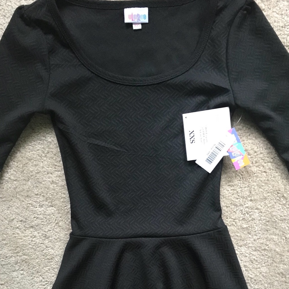 Lularoe NWT XXS Vintage PreNoir Solid Black Nicole